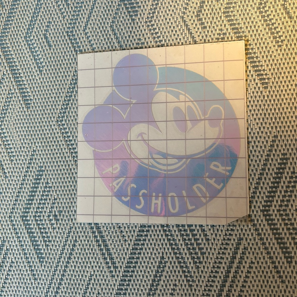 Disney Passholder Iridescent Car Sticker